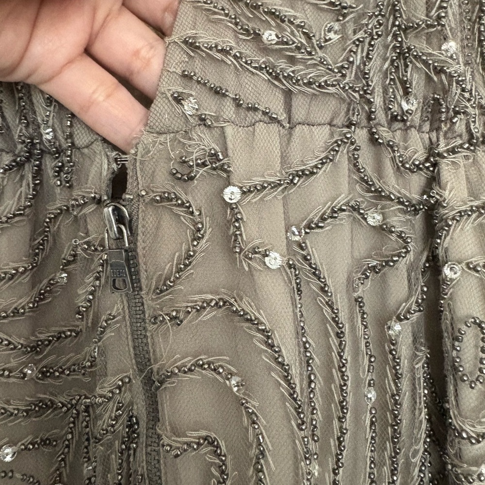 Alice + Olivia Tan Beaded Mini Dress cocktail size xs - Picture 2 of 9